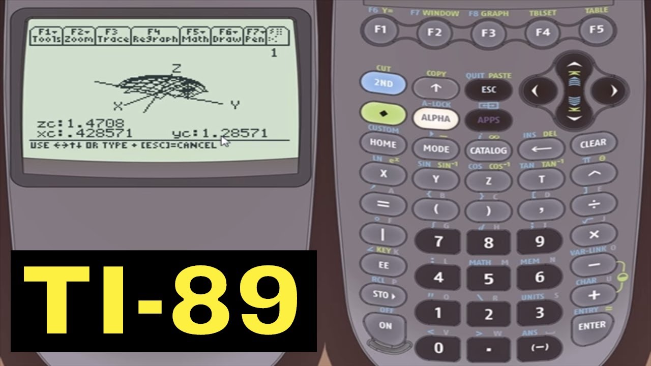 TI-89 Calculator - 19 - Graphing 3D Equations