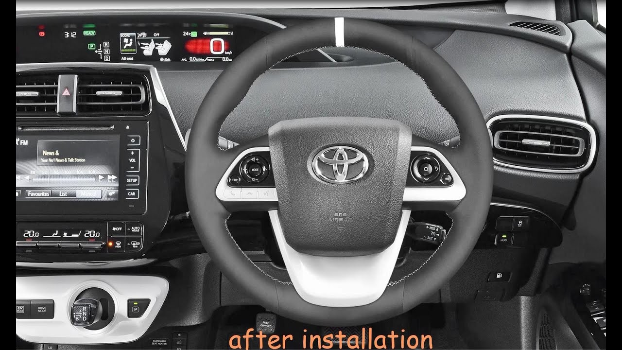 MEWANT---for Toyota Prius 4  Prius Prime Mirai DIY Car Steering Wheel Cover Installations