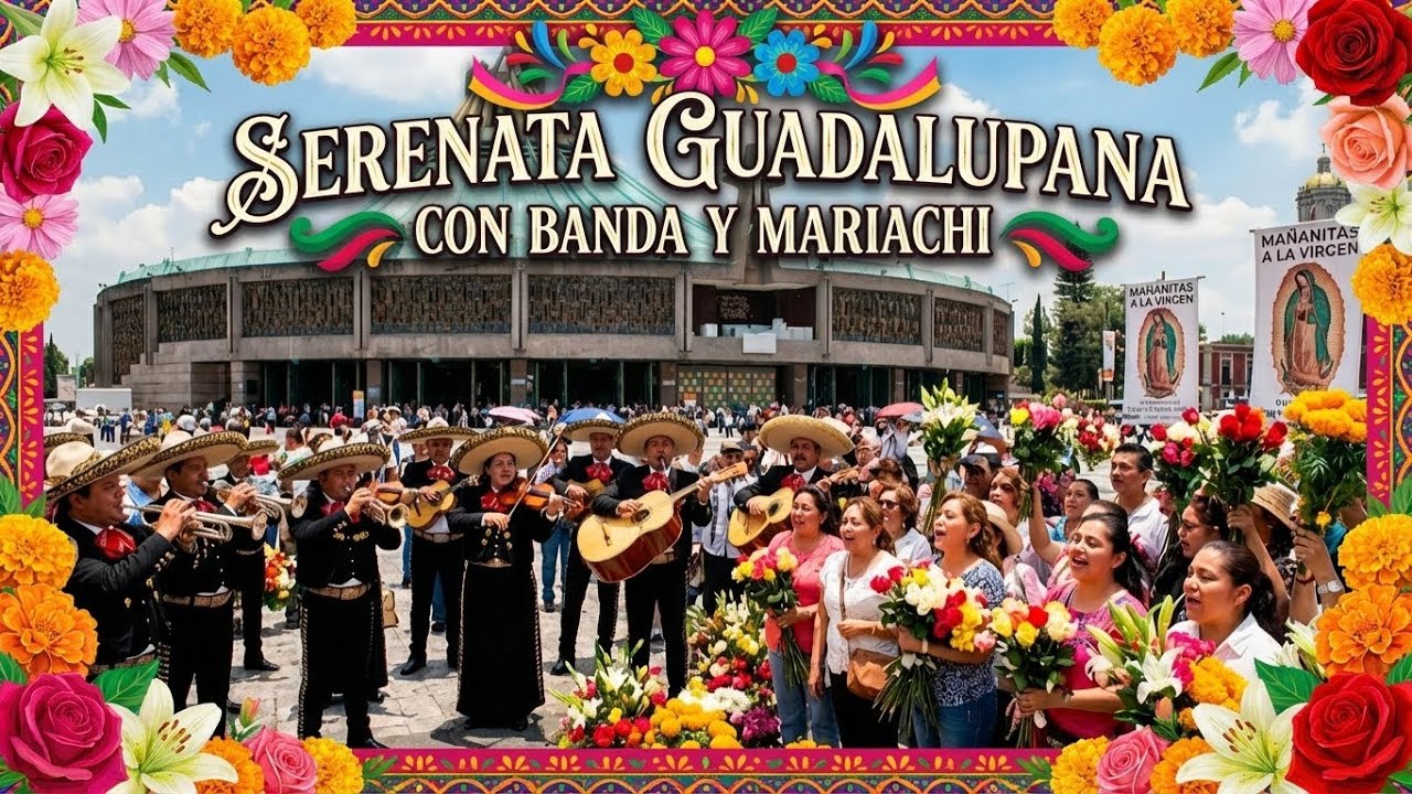🎺 Serenata a la Virgen de Guadalupe | Mix Completo Mariachi y Banda La Guadalupana Las Mañanitas