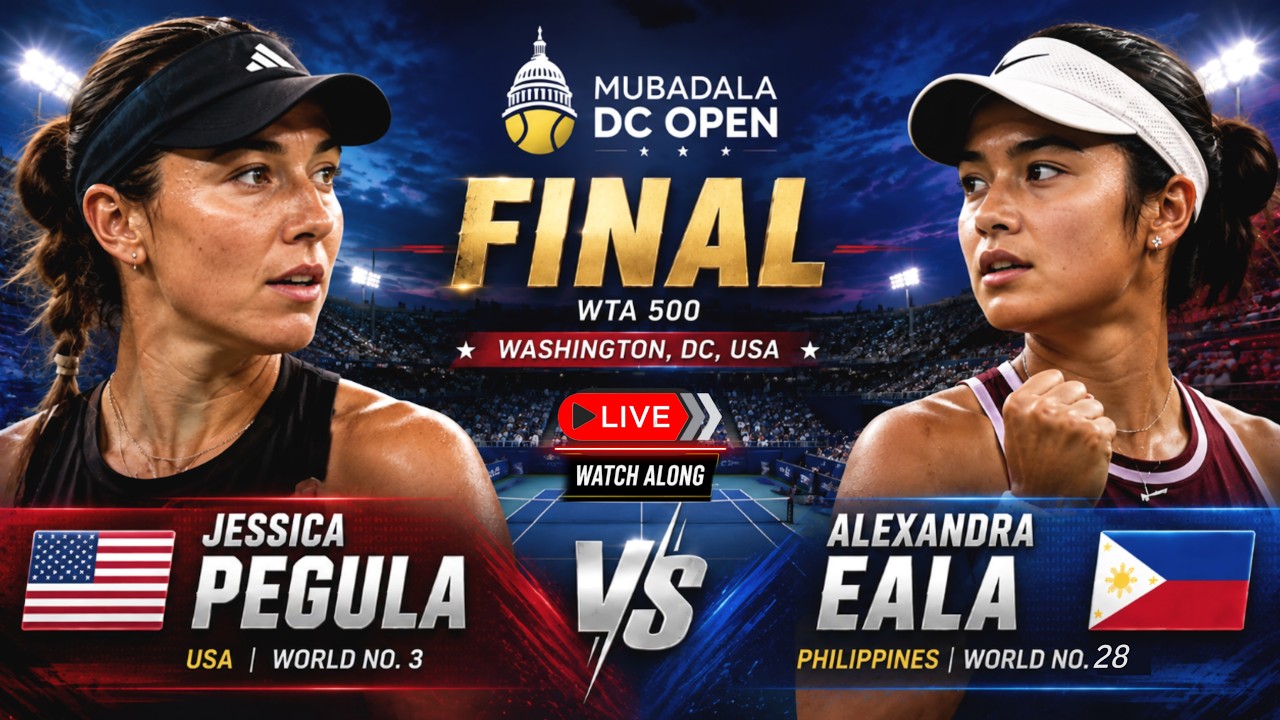 Washington DC Open Final Live: Jessica Pegula vs Alex Eala - WTA Mubadala DC Open Tennis Final Live