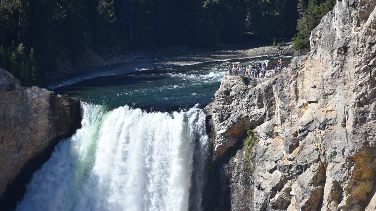 Lower Falls of the Yellowstone River and Grand Canyon of the Yellowstone