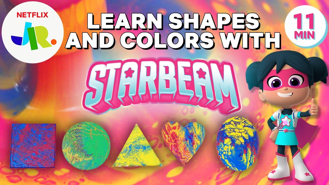 SUPER Satisfying StarBeam Paint: Learn Shapes & Colors 🎨 Netflix Jr