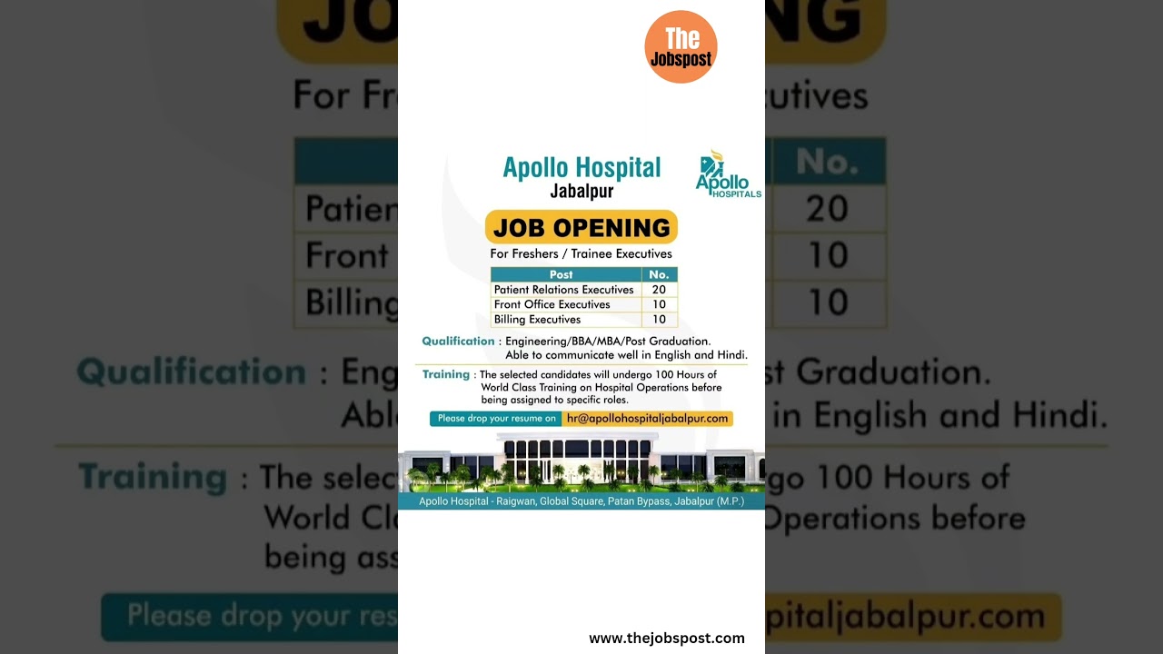 Apollo hospital Job Vacancy #job #jobsearch