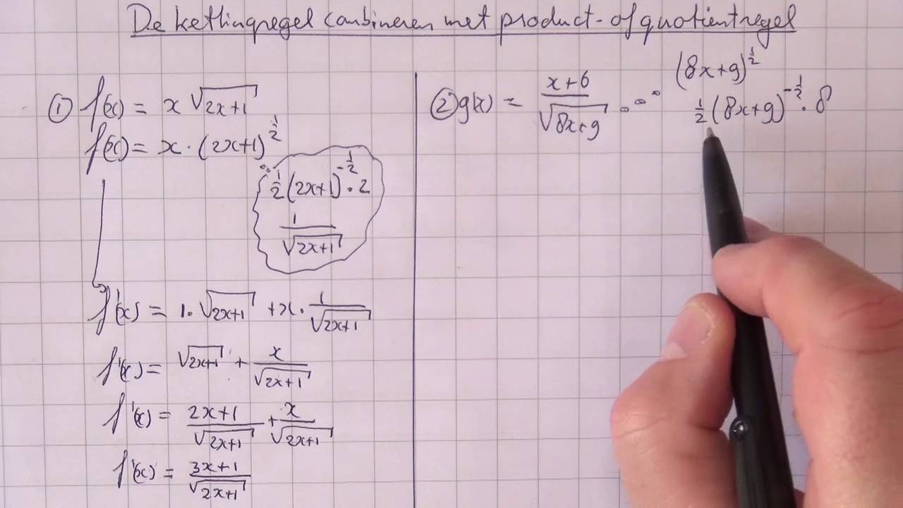 VWO4wisB_H6_7 De kettingregel combineren met product- of quotientregel