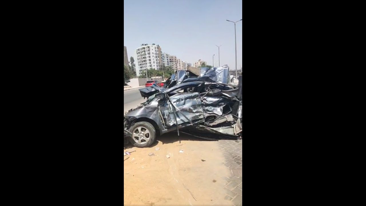 العربيات أصبحت كوم خردة.. مشاهد مروعة من حادث الطريق الدائري اليوم