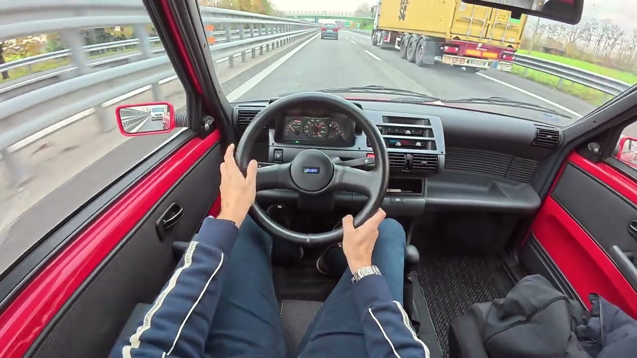 POV - Can a 55hp Fiat Cinquecento keep up in modern Highway driving? - ASMR