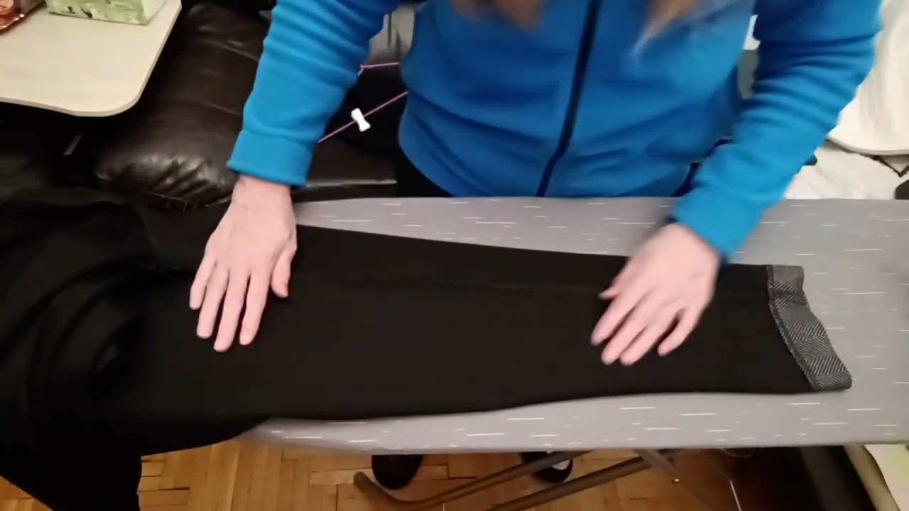 ASMR I am ironing formal elastic women's trousers. ASMR 