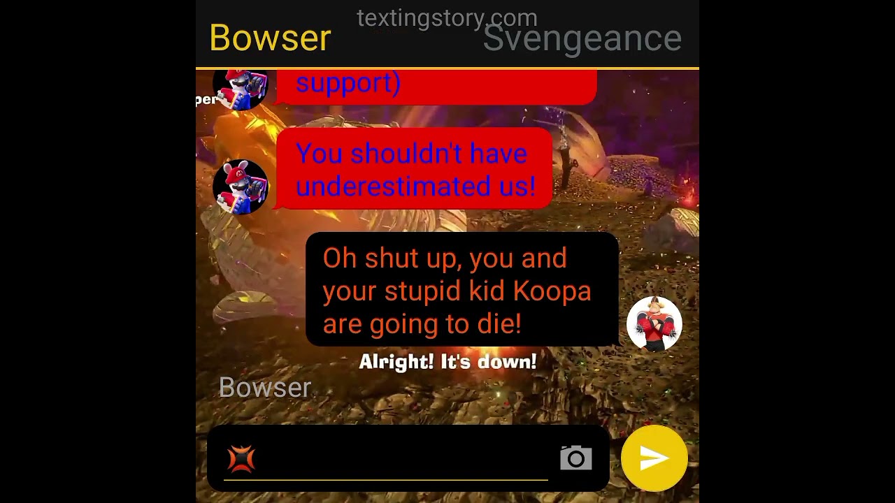 Texting Story in Another Dimension #27: Stompenclomper and Svengeance boss fight