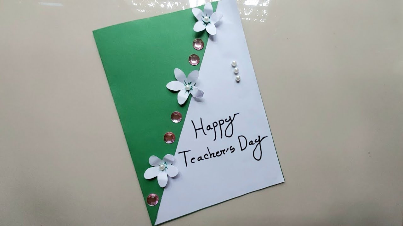 Teacher's day paper card making | DIY easy paper card for Teacher’s day 