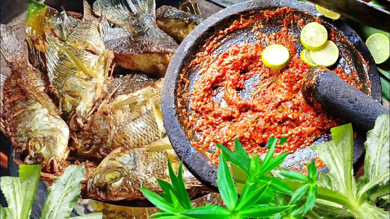 MANCING KOLAM, GORENG IKAN, SAMBAL TERASI, SAYUR TRIWIS REBUS | RESEP DAPURGOSONG