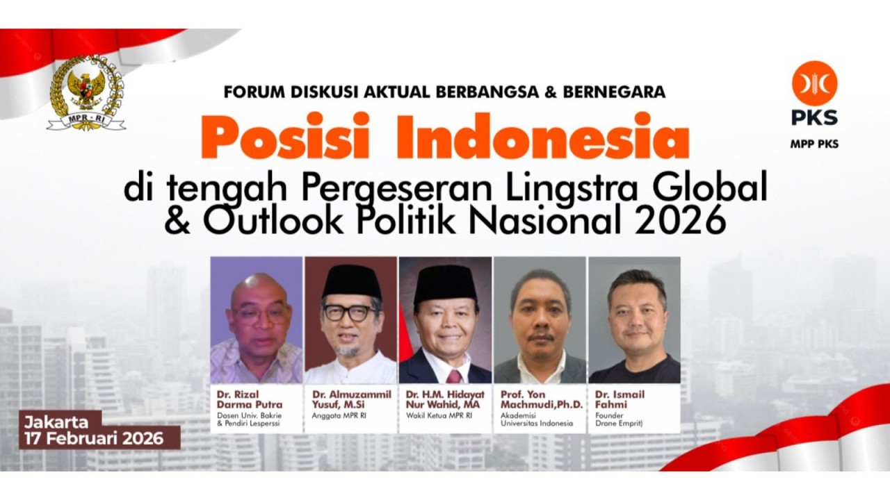 [Live] Forum Diskusi Aktual :  Posisi Indonesia di tengah Pergeseran Lingstra Global