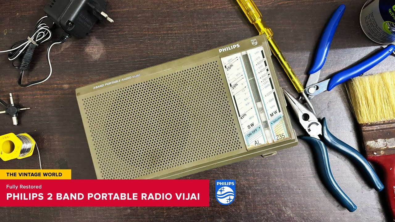 Fully Restored Philips 2 Band Portable Radio Vijai | Vintage Radio #vintage #radio
