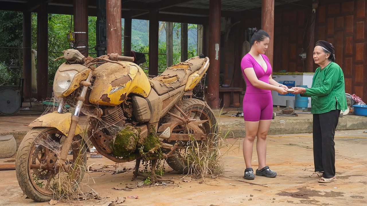 100% Perfect Restoration of 30-Year Abandoned YAMAHA Motorcycle, Bought from an 87-year-old woman