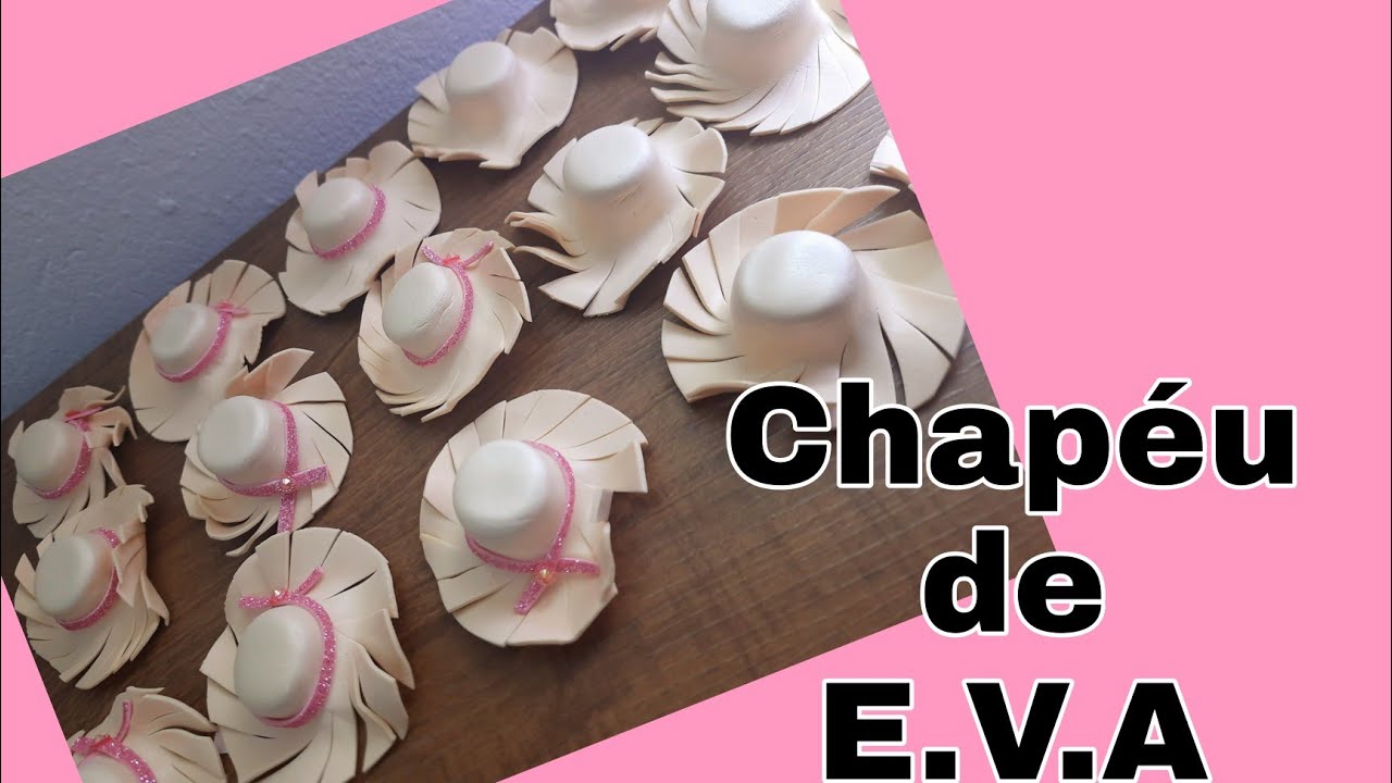 Como fazer chapéu de E.V.A - Chapéu caipira - Festa junina - Fazendinha Rosa- Bela Art's
