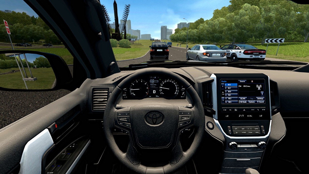 Toyota Land Cruiser 200 2016 - City Car Driving [Steering Wheel Game Play]