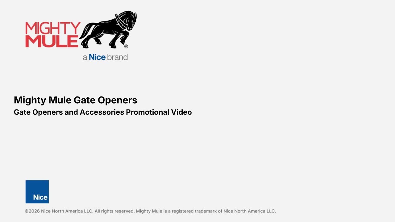 Mighty Mule Gate Openers and Accessories Promotional Video