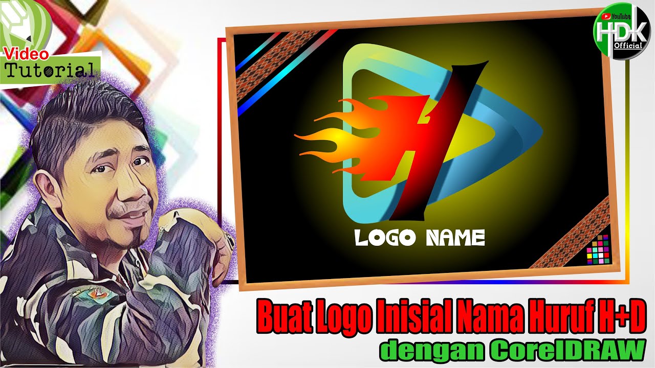 Buat Logo di CorelDraw | BUAT LOGO INISIAL NAMA HURUF H+D ELEGAN DI CORELDRAW | Tutorial CorelDraw