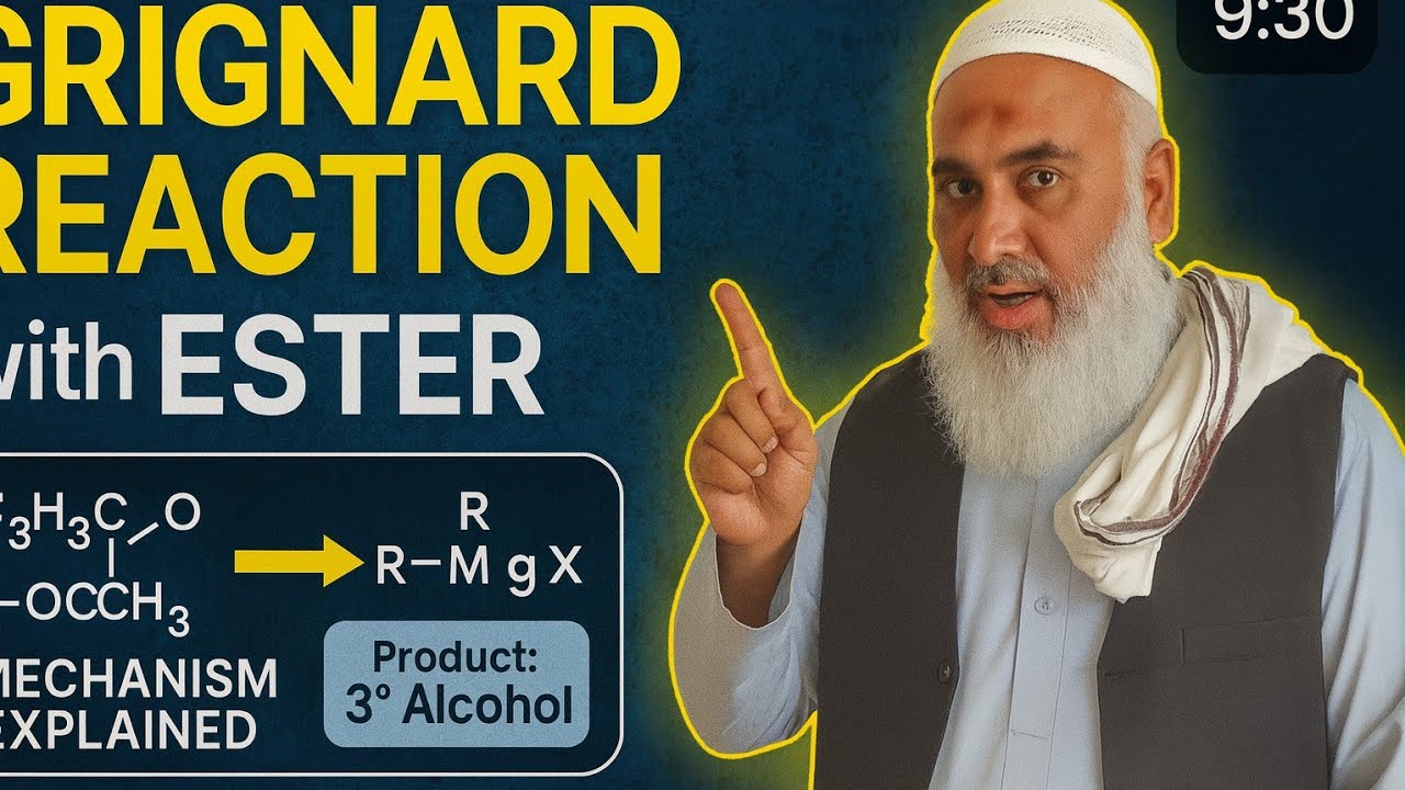 Grignard Reaction-Ester/Mechanism & Product (1° or 3° Alcohol)/Alkyl Halides|@Chemistry Wallah
