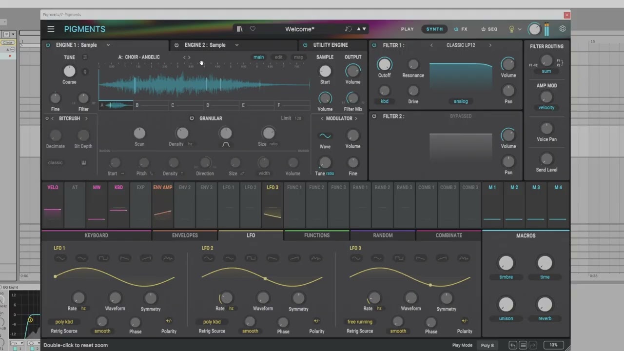 Creating ambient pads in Arturia Pigments