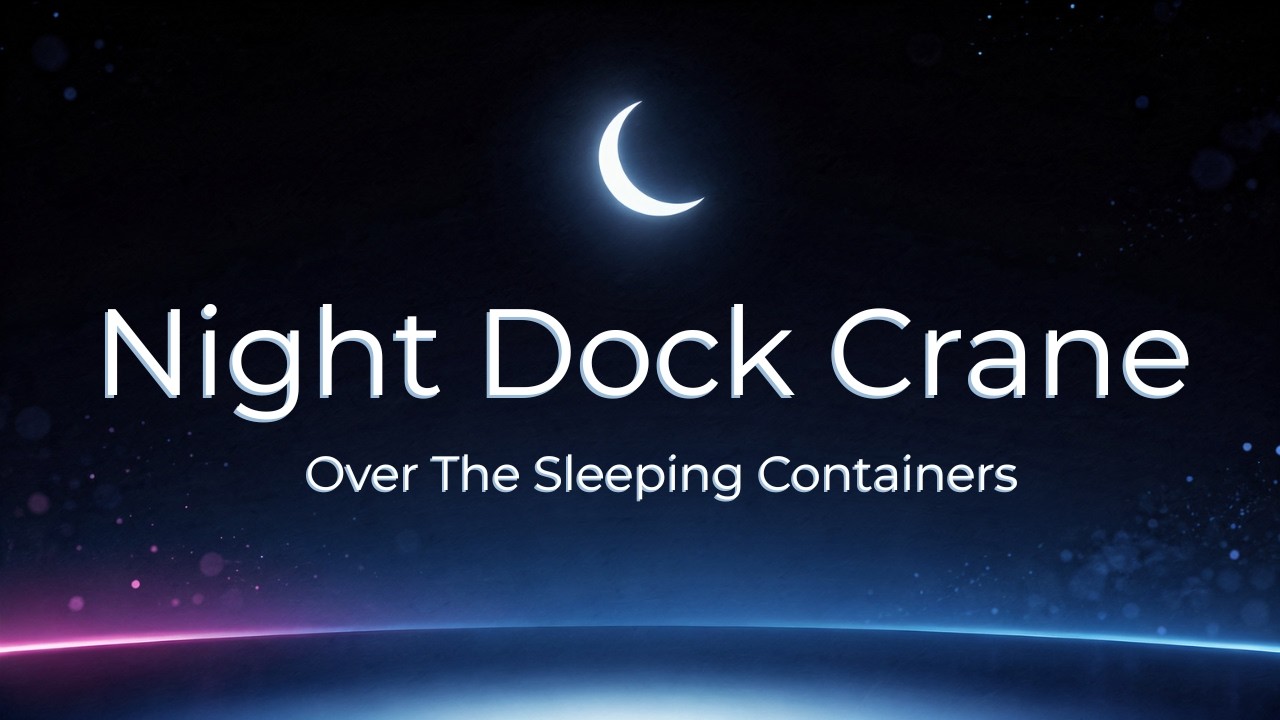 Night Dock Crane 🌙 Over the Sleeping Containers | calm sleep story