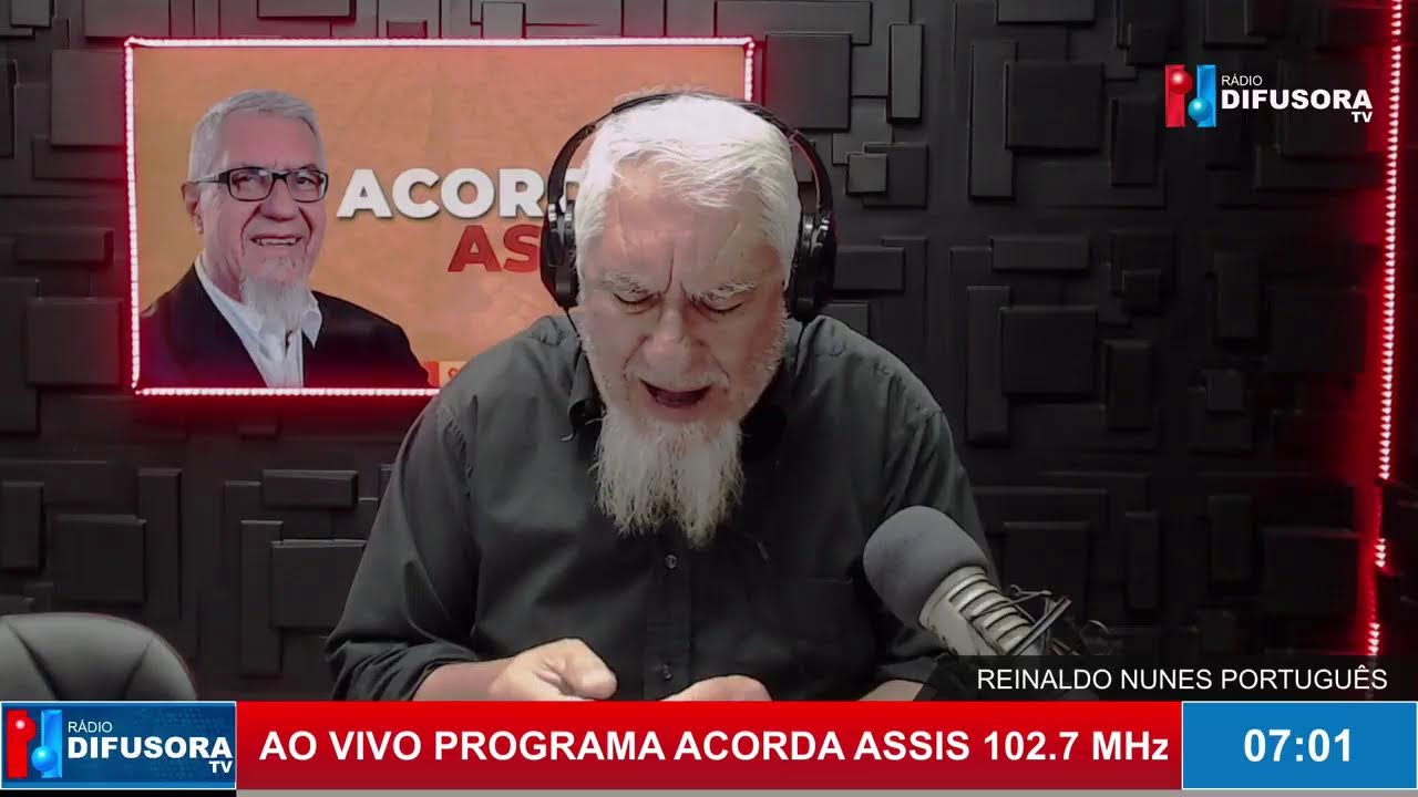 Programa Acorda Assis! Sexta-feira, 13 de Março de 2026. Apresentação Reinaldo Nunes 'Português'