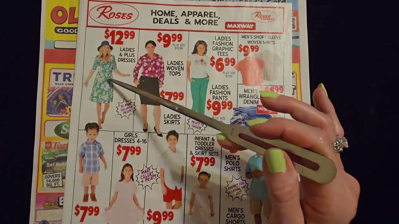 ASMR | Roses & Ollie's Sales Circulars Show & Tell (Soft Spoken)