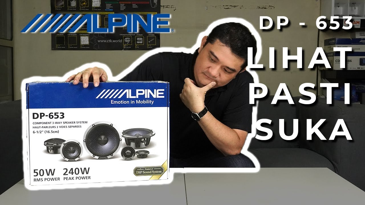 UNBOXING + SOUNDTEST !! 3 WAY SPEAKER ALPINE DP 653