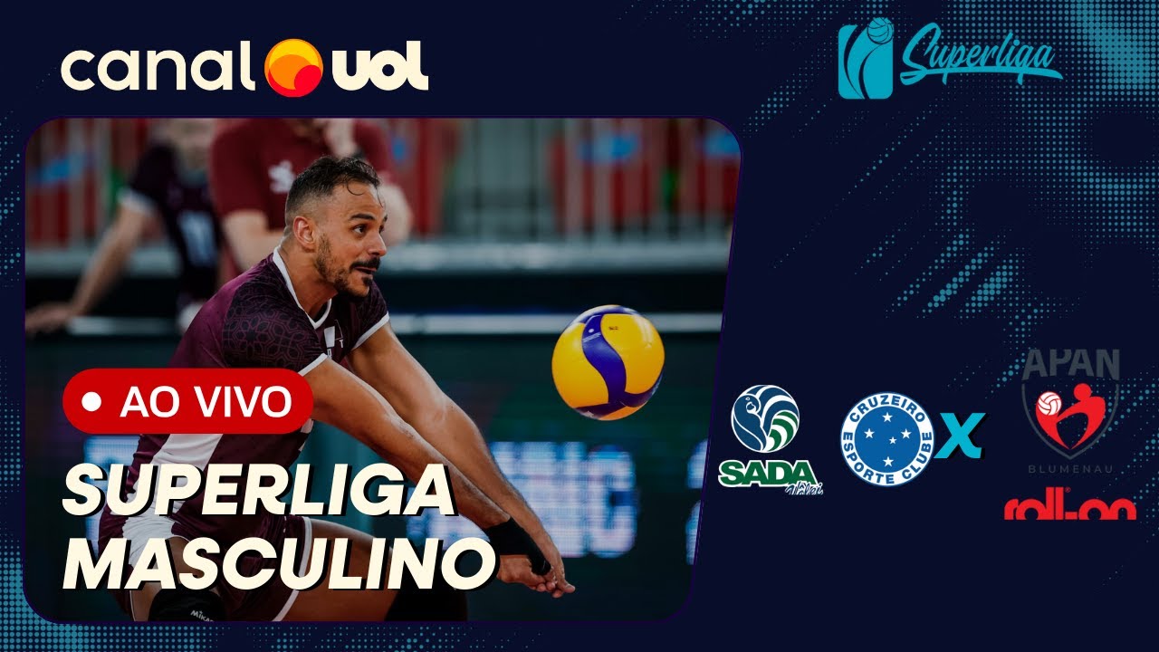 SUPERLIGA MASCULINA  - VÔLEI AO VIVO E COM IMAGENS | SADA CRUZEIRO X BLUMENAU VÔLEI | 27/03 | 21:00