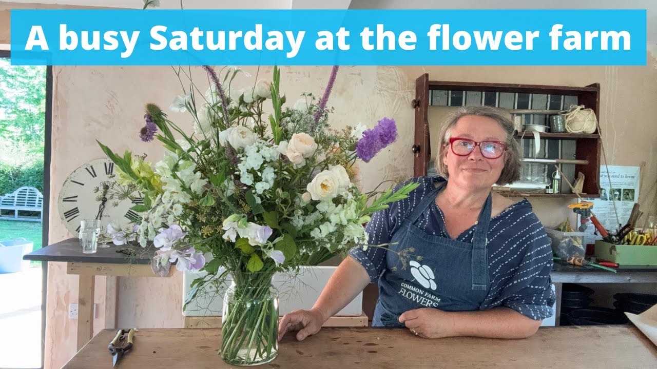 Busy Saturday (why am I working Saturday?) at the flower farm