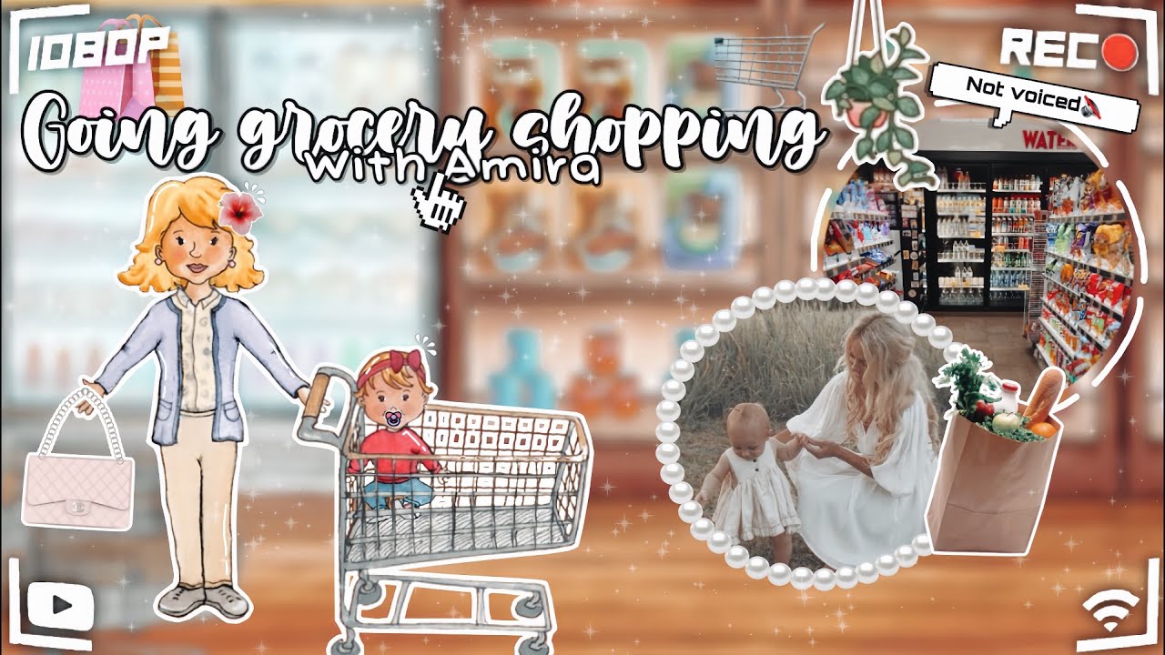 Going grocery shopping!🛍️🛒 ~with Amira~ *not voiced🔇* ~aesthetic~ || my play home plus 🌎🛍️🛒