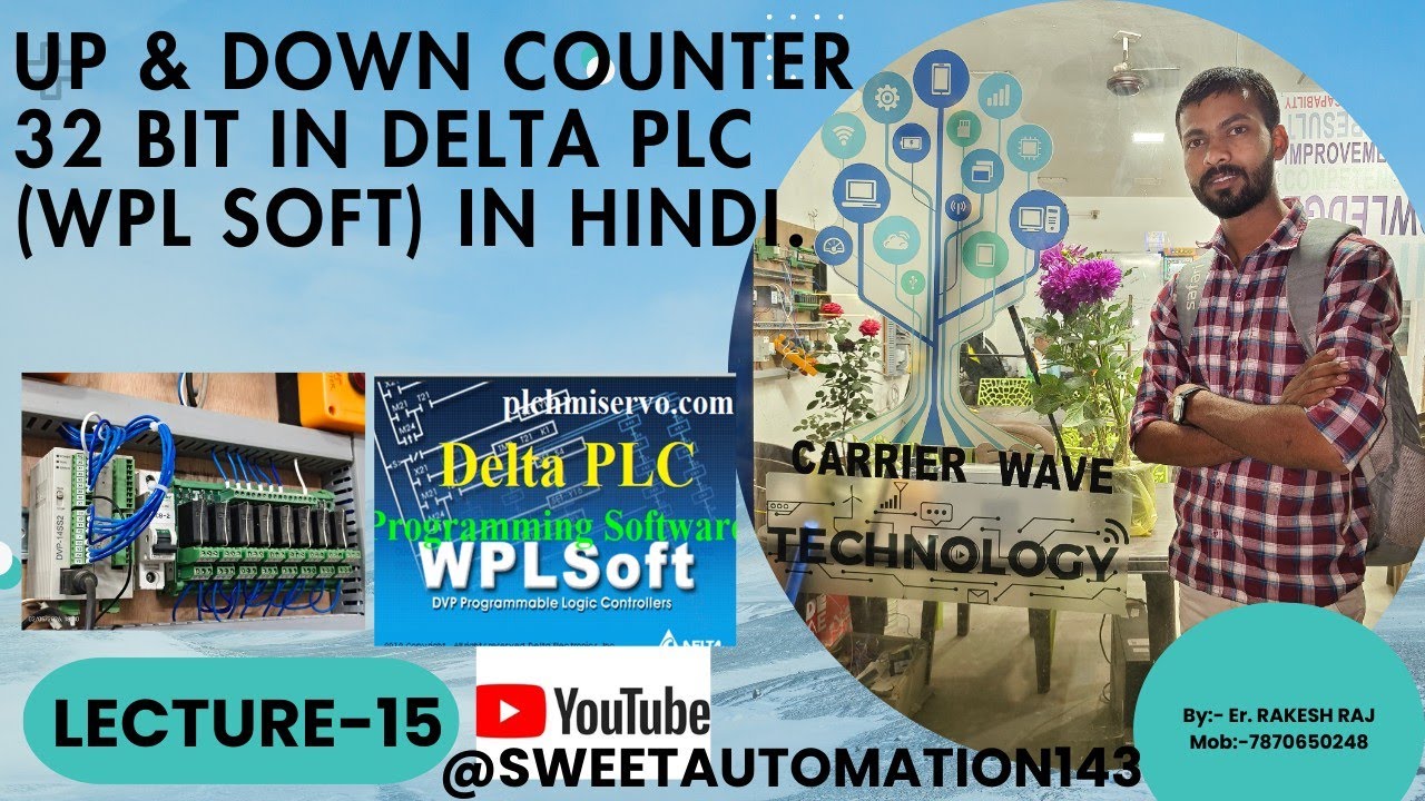 UP & DOWN COUNTER 32 BIT IN DELTA PLC (WPL SOFT) IN HINDI