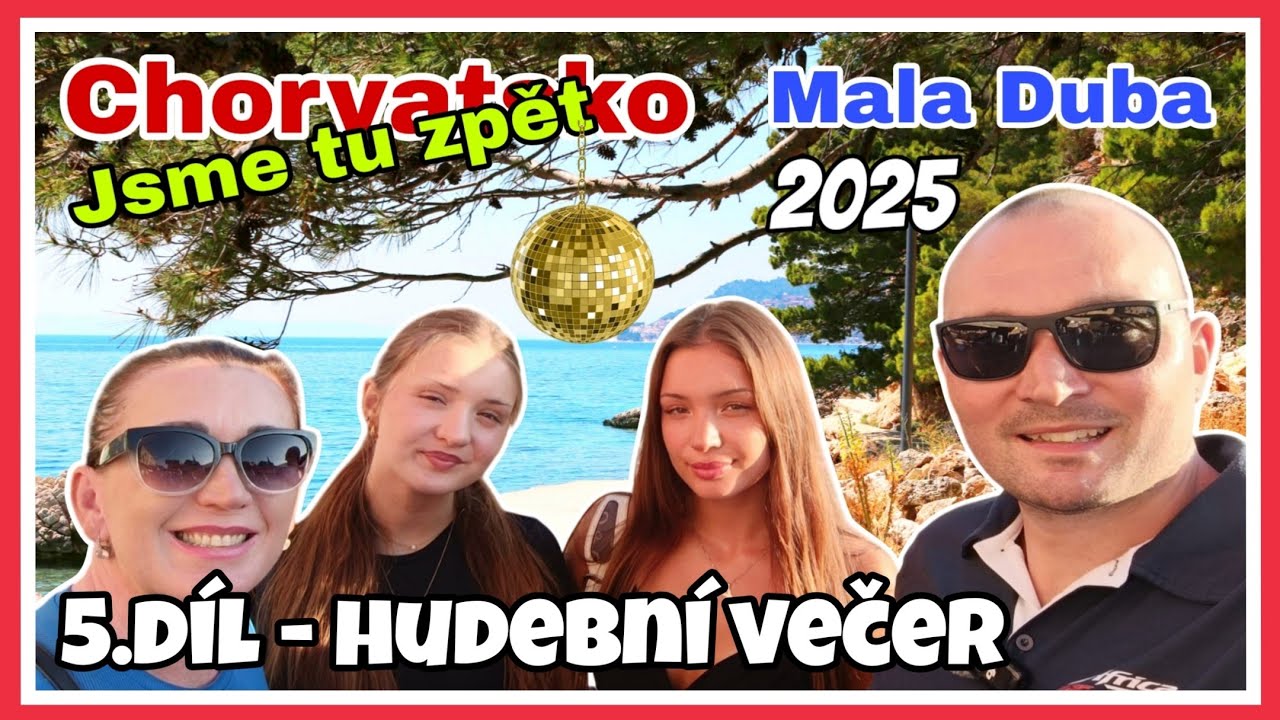 👉 Chorvatsko 2025 – Malá Duba 🐬 Výprava za delfíny + hudební večer | 5. díl