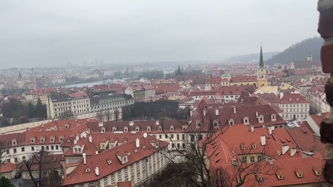 Prague  city view from castle 🏰 and church be like❤️