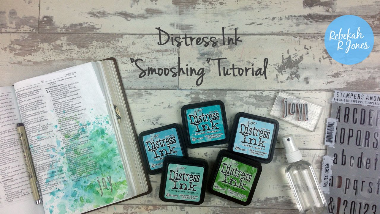 Distress Ink Smooshing Tutorial - Bible Art Journaling Challenge Lesson 22