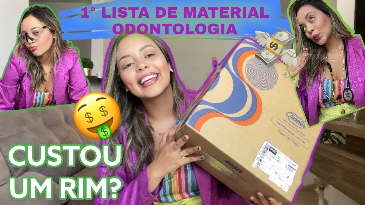 LISTA DE MATERIAL ODONTO: 3º PERÍODO, UNBOXING E VALORES, TEM ATÉ ESTETOSCÓPIO 😱 (DENTAL CREMER)