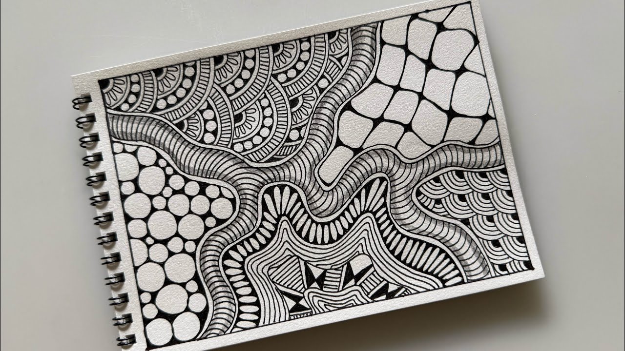 Zentangle Art Drawing | Relaxing Patterns | Zentangle Art | Step by Step | Easy Art for Beginners