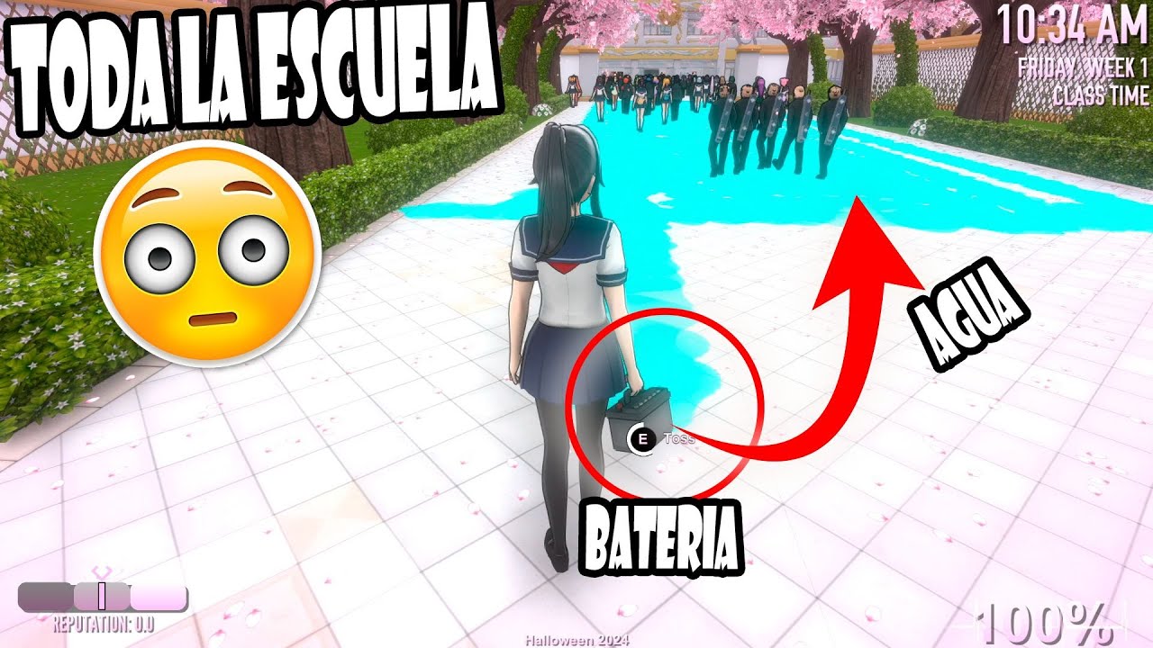PODEMOS M4T4R A TODA LA ESCUELA CON LA BATERIA DE AUTO?| YANDERE SIMULATOR || MITOS #18