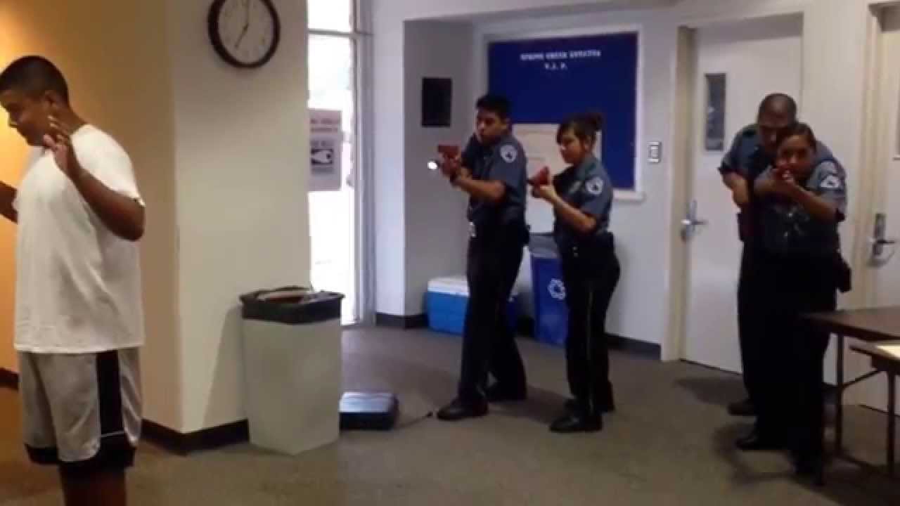 North Central Dallas Police Explorers robbery training