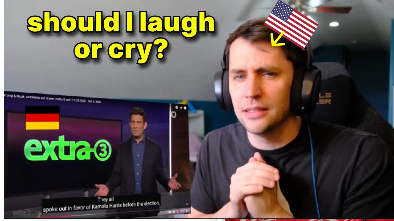 American reacts to German TV making fun of Donald Trump and Musk
