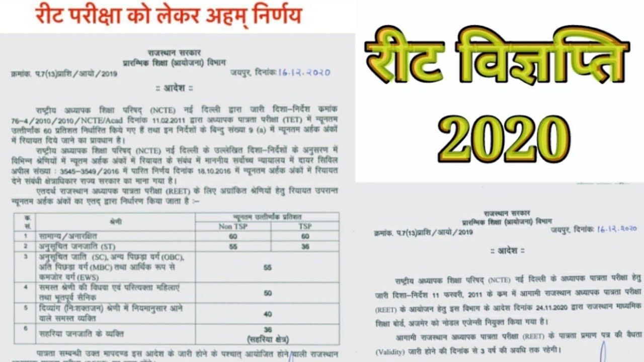 Reet waiting list 2018 news, bharti 2020, शिक्षामंत्री, #REET, #Newindiachannel