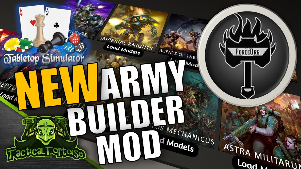 NEW Miniature & Army Builder Mod for Tabletop Simulator Warhammer 40k | 40k Force Org Tutorial