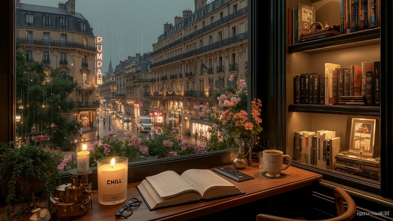 Cozy Rainy Jazz at a New York Café | Gentle Spring Jazz Music for Study, Relaxation & Inspiration