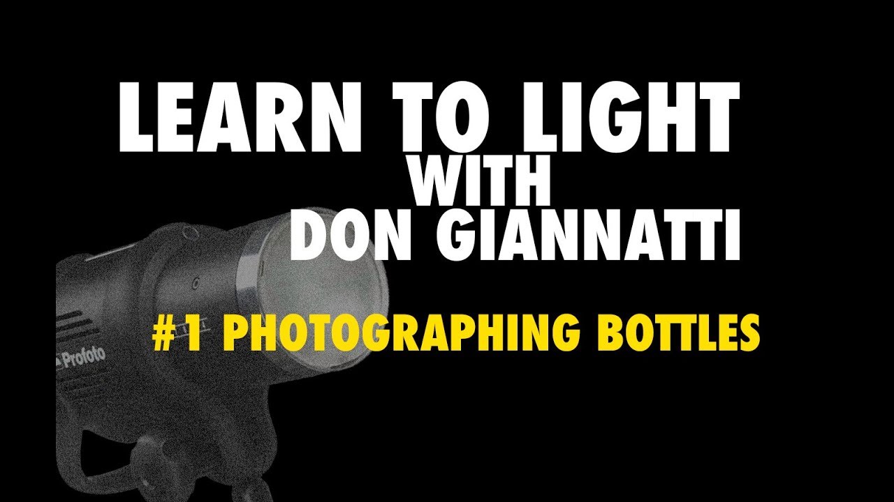 Learn Photographic Lighting with Don Giannatti (Bottles): Exercise One