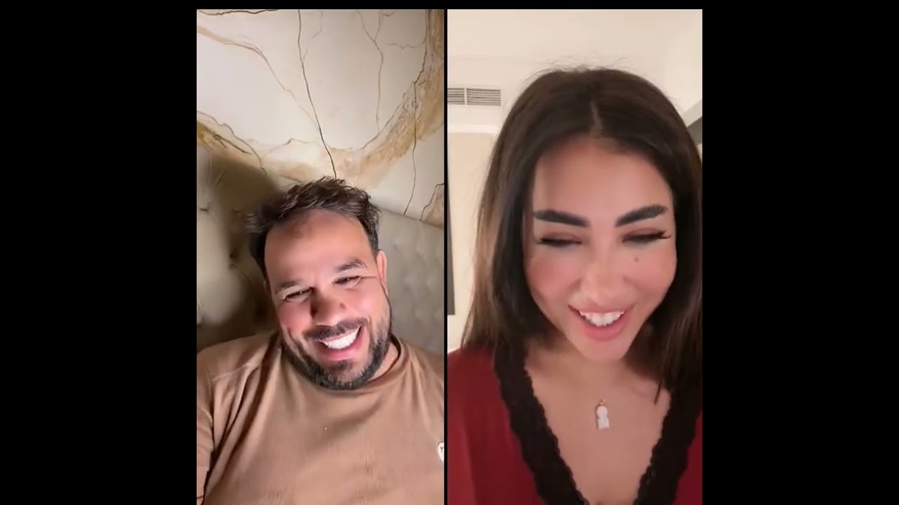 سكينه كلامو في اللايف مع جواد قنانه وكايضحك عليها