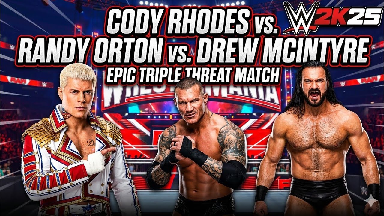 WWE Undisputed Championship | Cody Rhodes Vs Randy Orton Vs Drew Mcintyre Match 