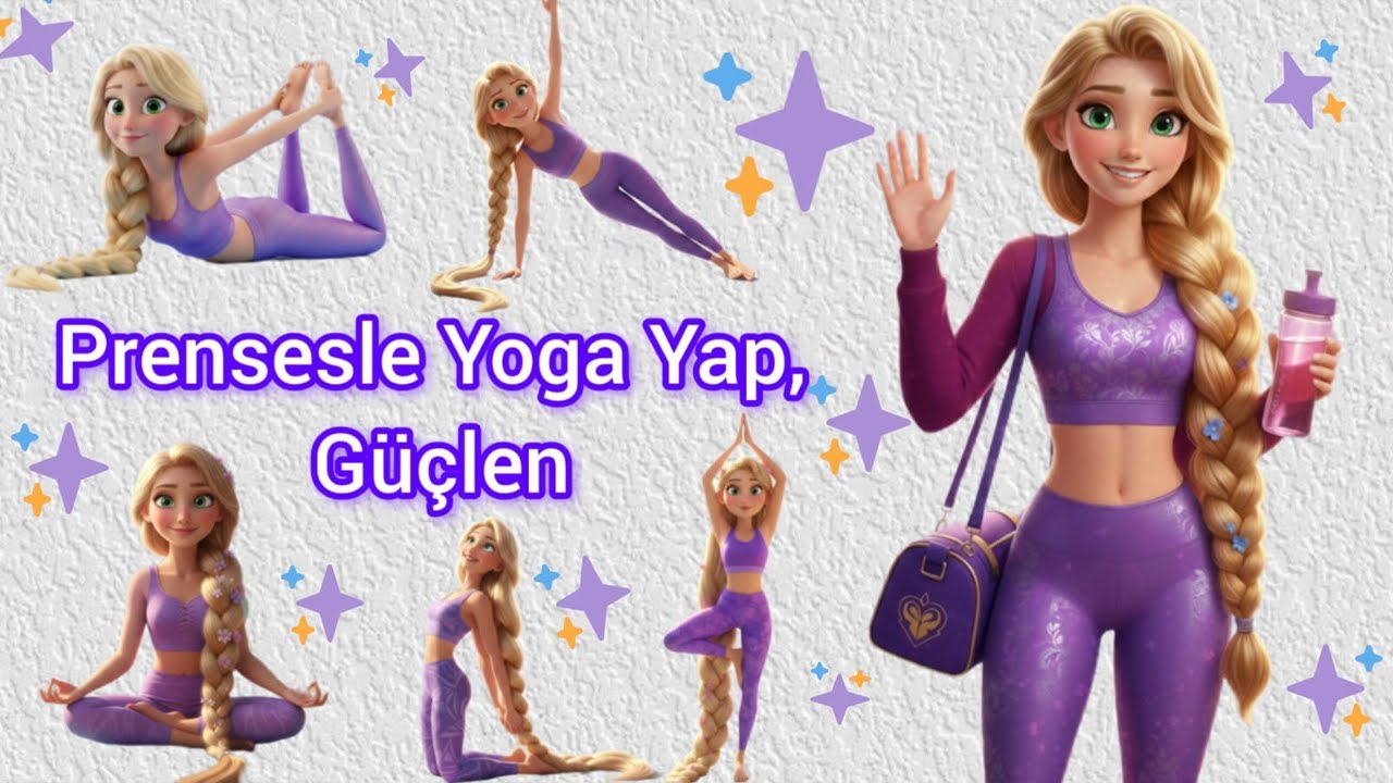 Rapunzelle Basit Esneme ve Rahatlama Hareketleri | Esneklik ve Çeviklik | Çocuklar İçin Yoga