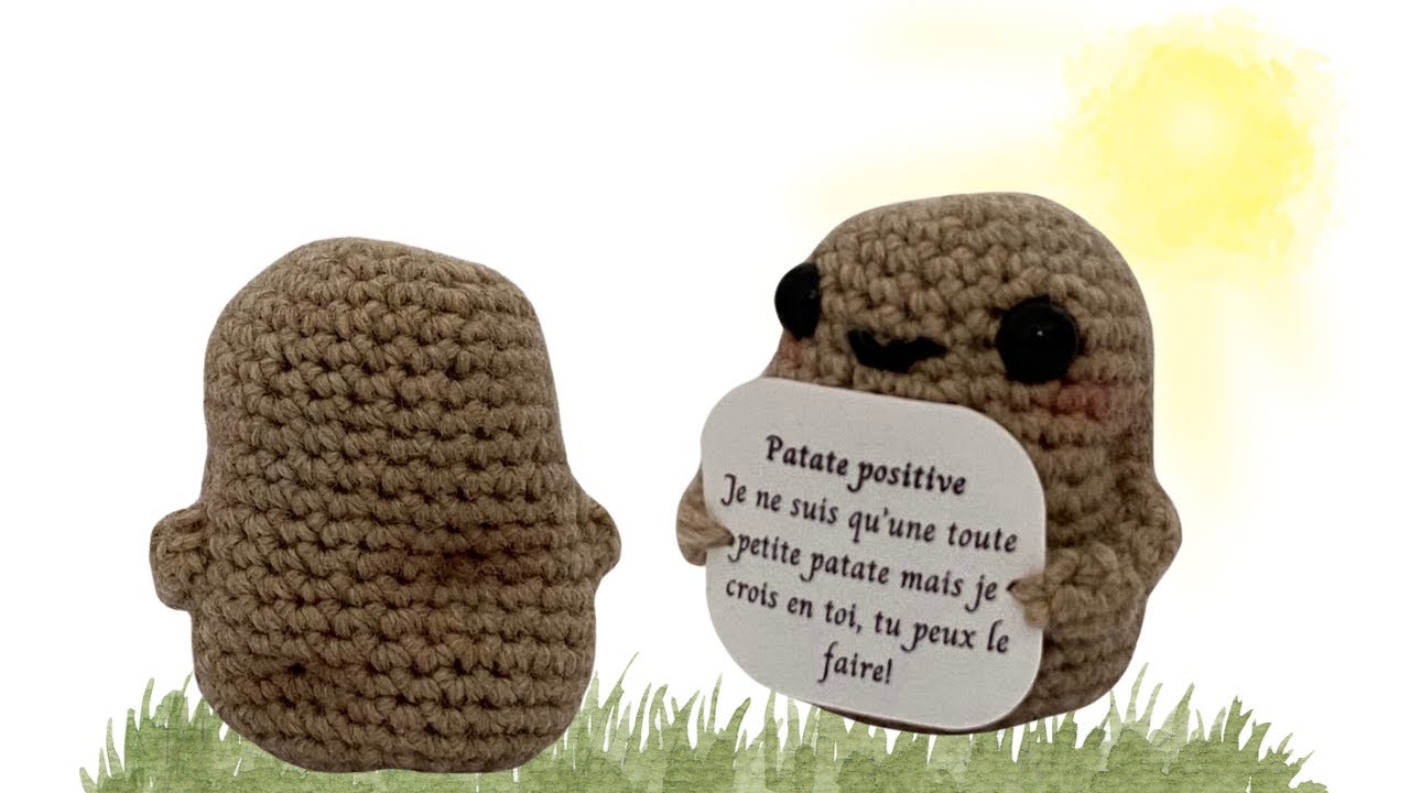 Tuto facile Patate Positive au crochet 🥔😀☺️