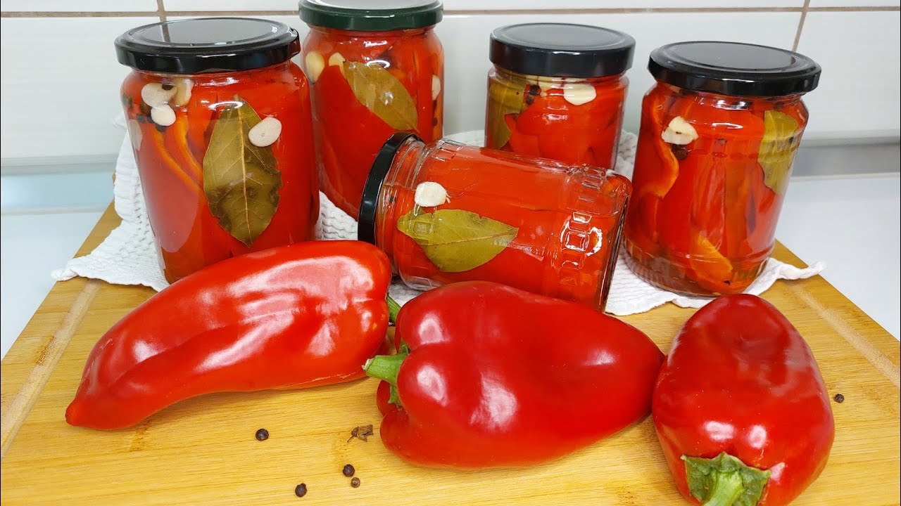 Kisele crvene paprike sa bijelim lukom💥Najjednostavniji recept❗️Zimnica💥Pickled Red Peppers