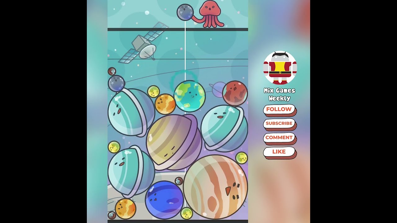 Sun Merge - 2048 Balls Merge, Android Game Puzzle, Watermelon Game, Merge Planet (Suika Gameplay)