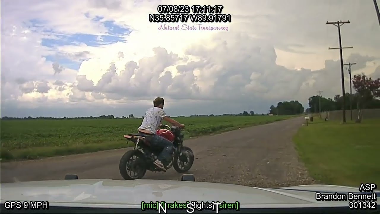 Pursuit Motorcycle US-61 Mississippi County Arkansas State Police Troop C, Traffic Series Ep. 442
